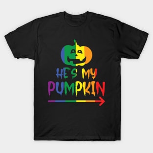 Halloween Partnershirt He`s my Pumpkin T-Shirt